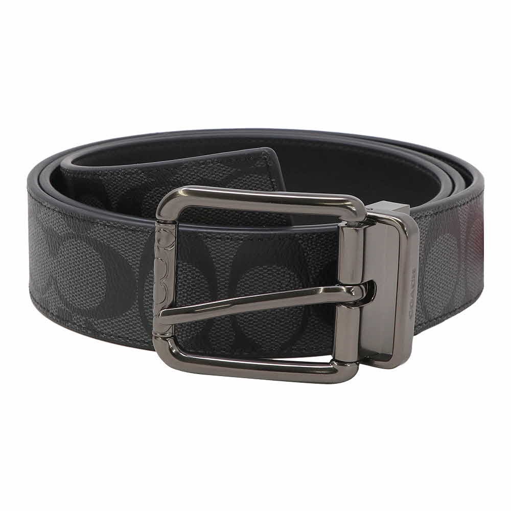 COACH REVERSIBLE BELT! FOR MEN (44mm) grey/black